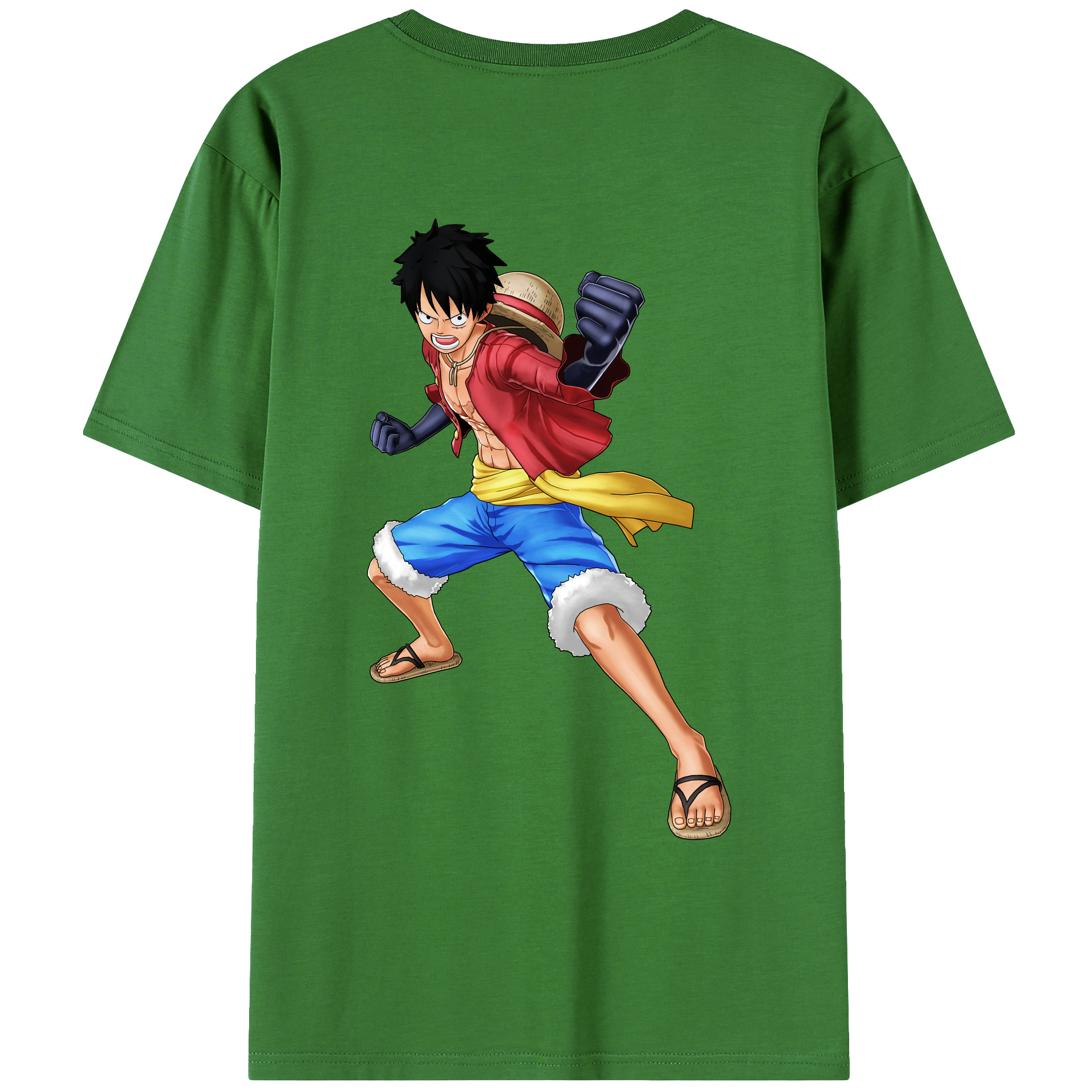 ワンピース モンキー・D・ルフィ ONE PIECE Monkey D. Luffy レディース半袖Tシャツ(バックプリント)